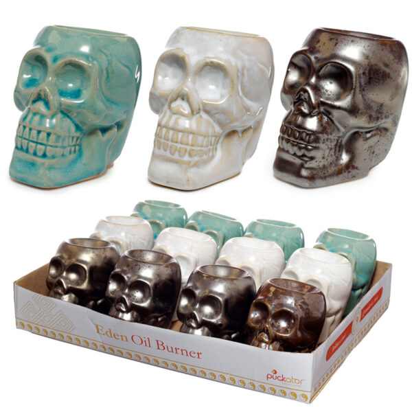Mini Ceramic Oil Burner - Skull - Image 10