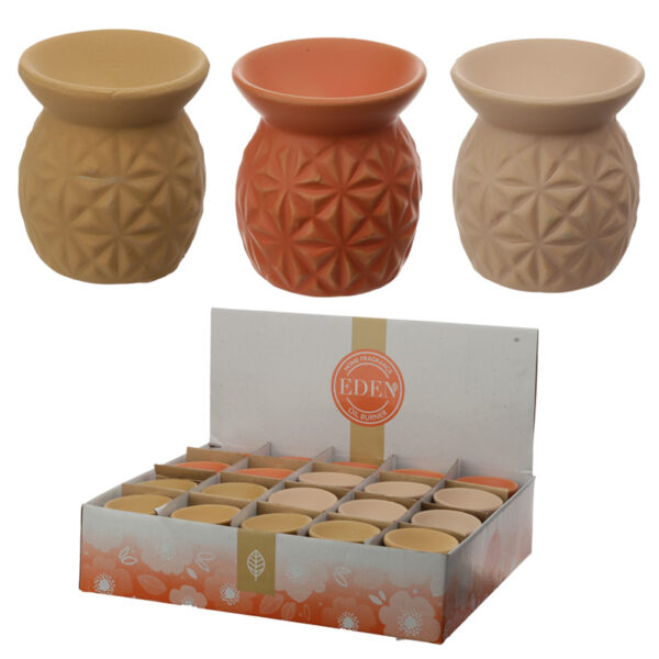 Embossed Triangle Pattern Ceramic Eden Oil Burner - Image 7
