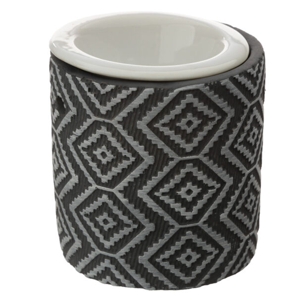Concrete and Ceramic Grey Pattern Eden Oil Burner - Image 4