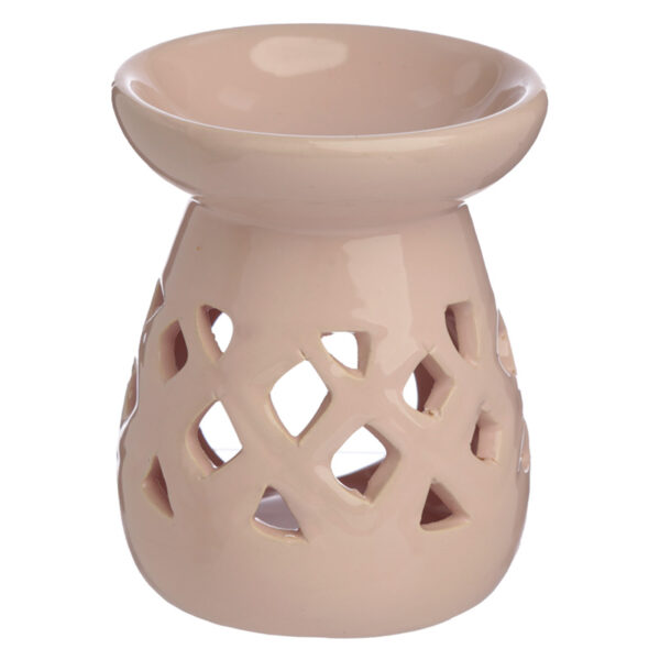 Lattice Cut-Out Ceramic Pastel Colour Eden Oil and Wax Burner - Image 4