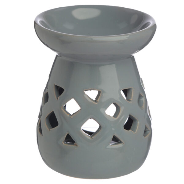 Lattice Cut-Out Ceramic Pastel Colour Eden Oil and Wax Burner - Image 5