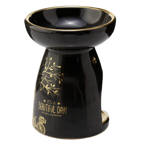 Ceramic Metallic Gold Tree Eden Oil and Wax Burner - Image 6