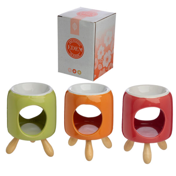 Ceramic Cylindrical Eden Oil Burner with Feet - Image 7