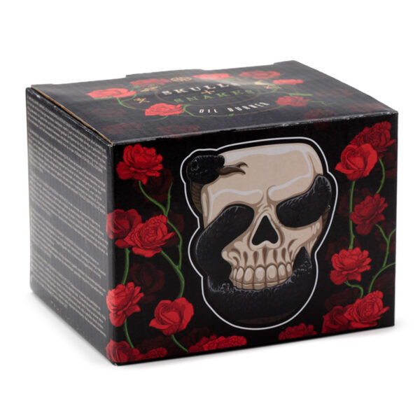 Ceramic Shaped Oil Burner - Coiled Snake and Skull - Image 2