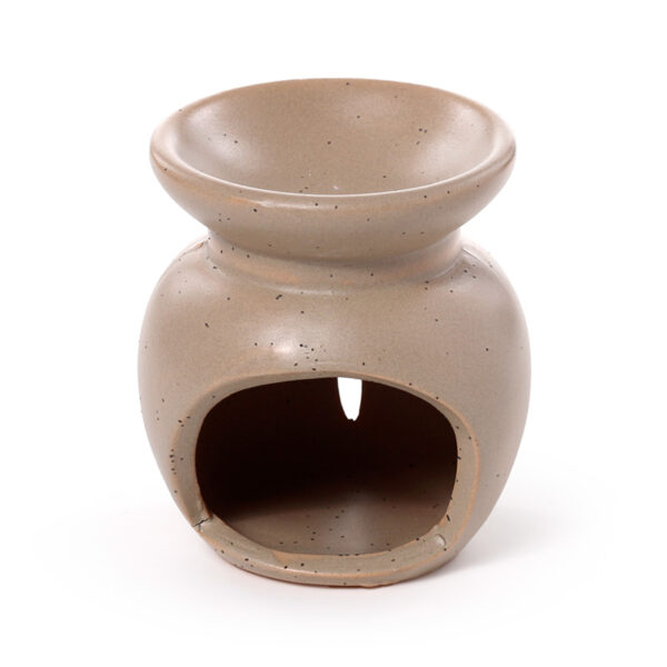 Ceramic Small Oil Burner - Eden Stone Effect Flower Cutout - Image 7