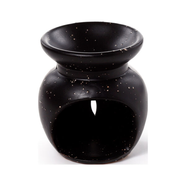 Ceramic Small Oil Burner - Eden Stone Effect Flower Cutout - Image 10