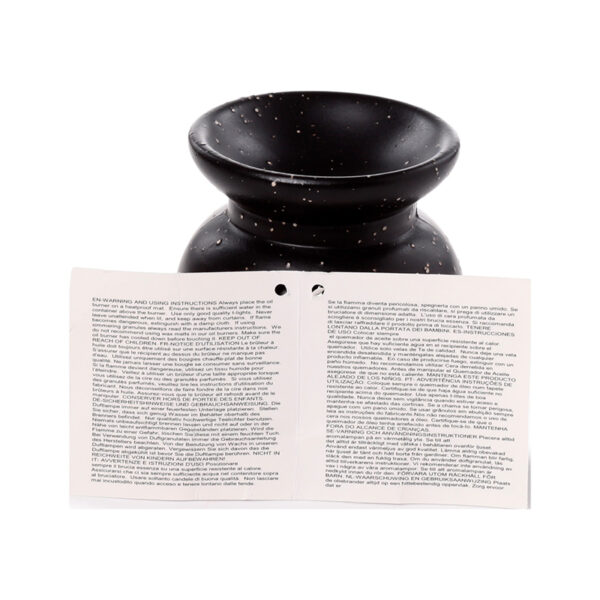 Ceramic Small Oil Burner - Eden Stone Effect Flower Cutout - Image 12