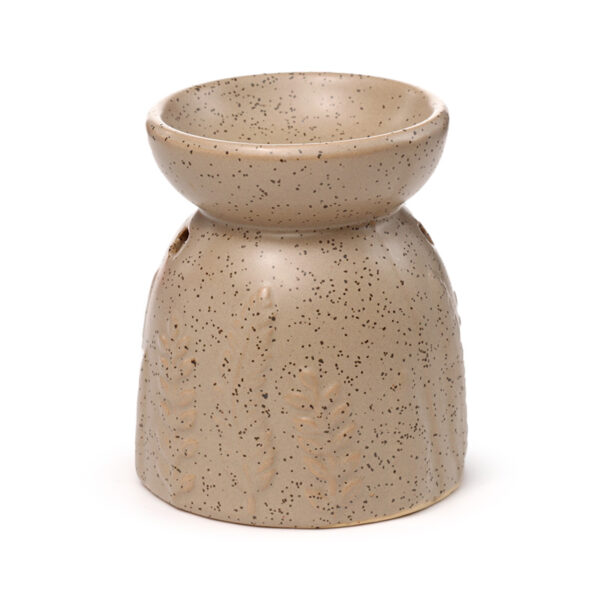Ceramic Oil & Wax Burner - Eden Stone Effect Embossed Fern - Image 4