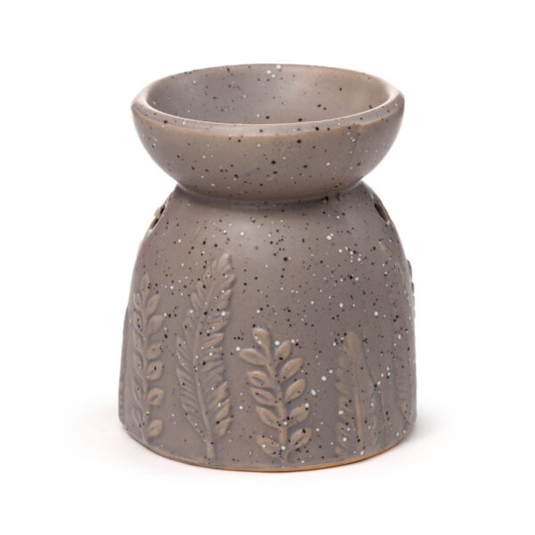 Ceramic Oil & Wax Burner - Eden Stone Effect Embossed Fern - Image 5
