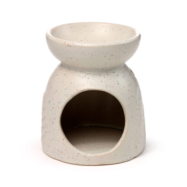 Ceramic Oil & Wax Burner - Eden Stone Effect Embossed Fern - Image 7