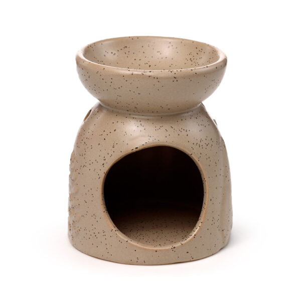 Ceramic Oil & Wax Burner - Eden Stone Effect Embossed Fern - Image 8
