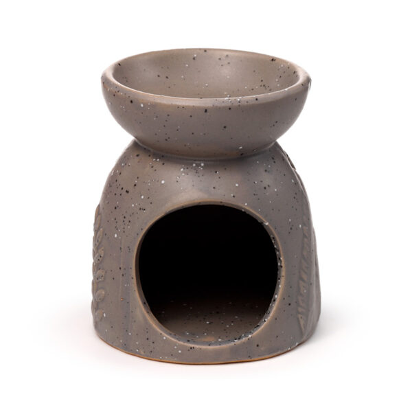 Ceramic Oil & Wax Burner - Eden Stone Effect Embossed Fern - Image 9