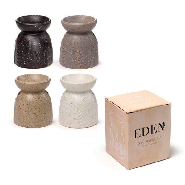 Ceramic Oil & Wax Burner - Eden Stone Effect Embossed Fern - Image 12