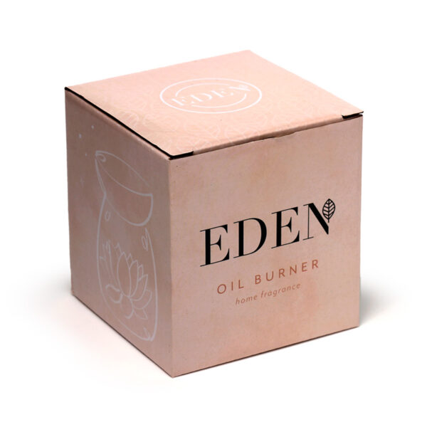 Ceramic Oil & Wax Burner - Eden Stone Effect Embossed Lotus - Image 2