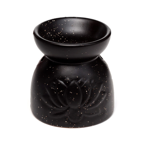 Ceramic Oil & Wax Burner - Eden Stone Effect Embossed Lotus - Image 6