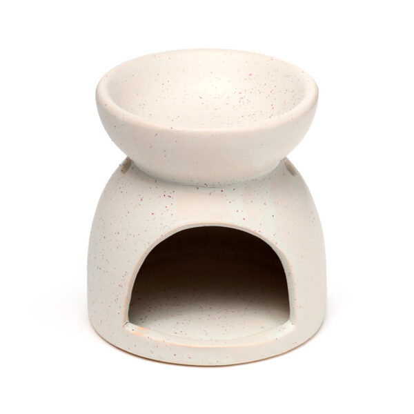 Ceramic Oil & Wax Burner - Eden Stone Effect Embossed Lotus - Image 8