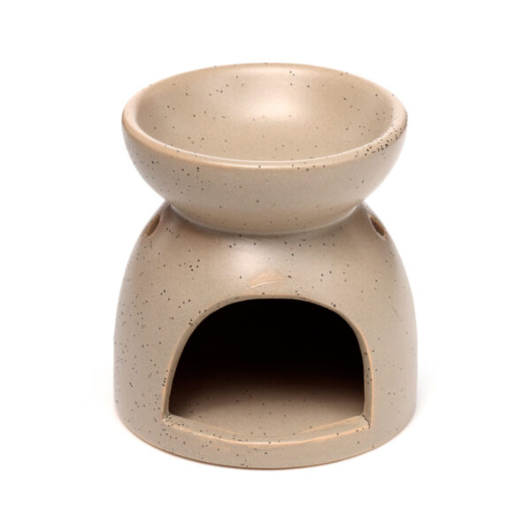 Ceramic Oil & Wax Burner - Eden Stone Effect Embossed Lotus - Image 9