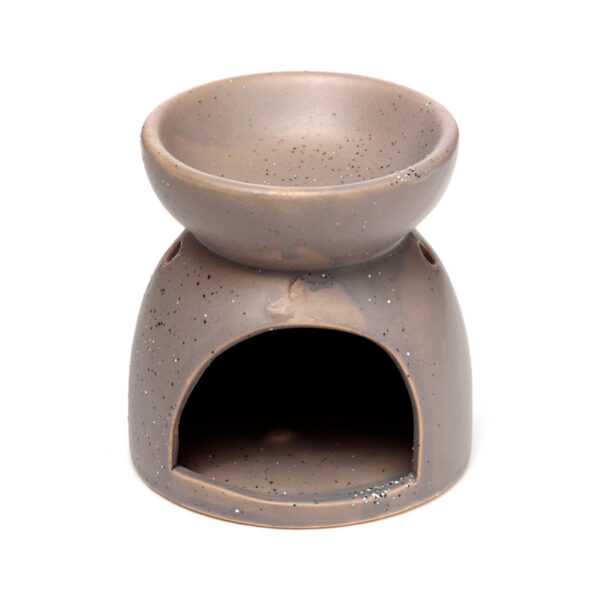 Ceramic Oil & Wax Burner - Eden Stone Effect Embossed Lotus - Image 10