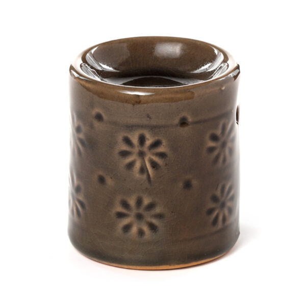 Ceramic Small Oil Burner - Eden Embossed Flower - Image 6