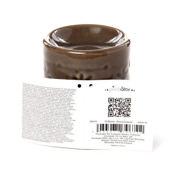 Ceramic Small Oil Burner - Eden Embossed Flower - Image 11