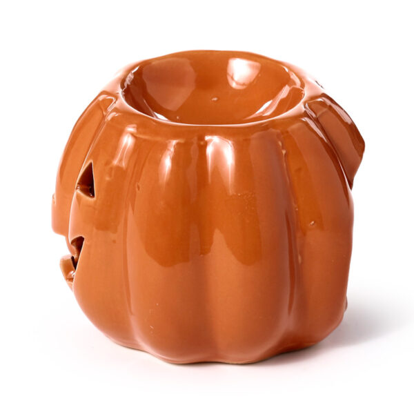 Ceramic Shaped Oil Burner - Pumpkin Jack O Lantern - Image 7