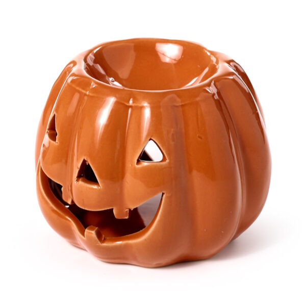 Ceramic Shaped Oil Burner - Pumpkin Jack O Lantern - Image 8
