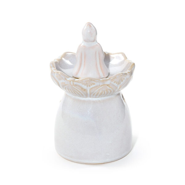 Porcelain Oil Burner - Eden Thai Buddha Lotus Flower - Image 7