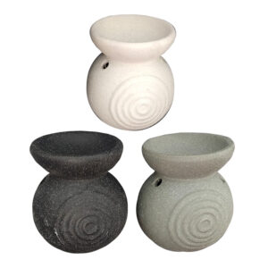 Porcelain Small Oil Burner - Eden Speckled Spiral