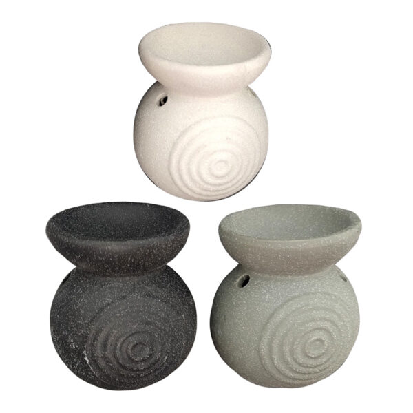 Porcelain Small Oil Burner - Eden Speckled Spiral