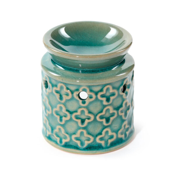 Porcelain Small Oil Burner - Eden Flower Motif - Image 4