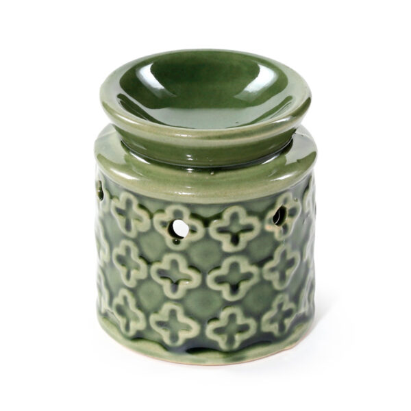 Porcelain Small Oil Burner - Eden Flower Motif - Image 6