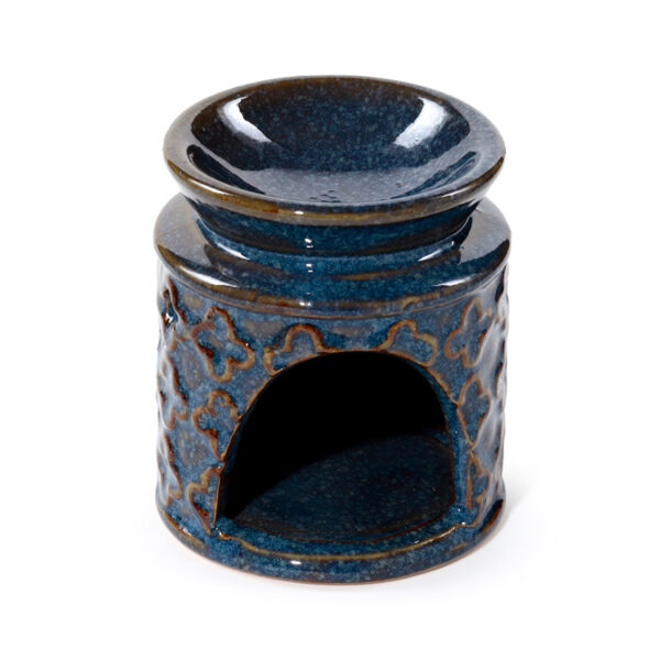 Porcelain Small Oil Burner - Eden Flower Motif - Image 7