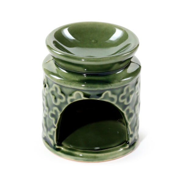 Porcelain Small Oil Burner - Eden Flower Motif - Image 10