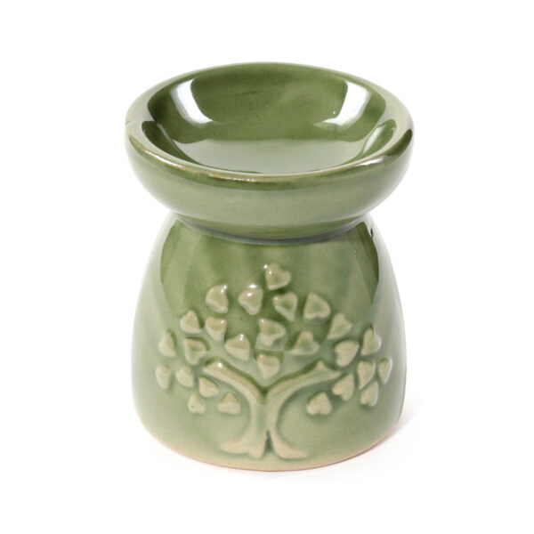 Porcelain Small Oil Burner - Eden Tree Motif - Image 3