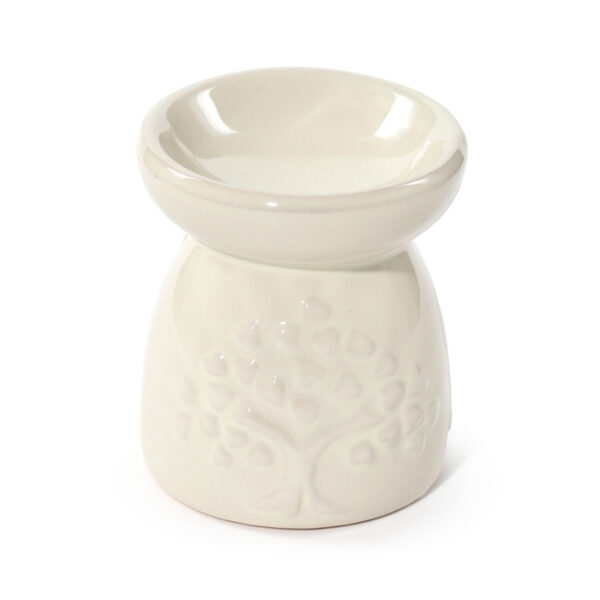 Porcelain Small Oil Burner - Eden Tree Motif - Image 5