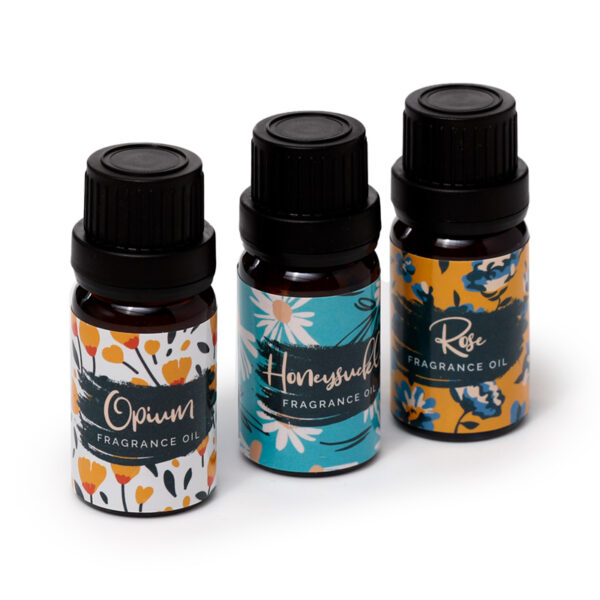 Set of 3 Fragrance Oils - Pick of the Bunch Rose, Honeysuckle, Opium - Image 2