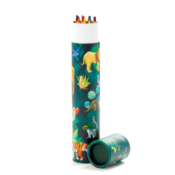 Large Colouring Pencil Tube - Animal Kingdom - Image 3