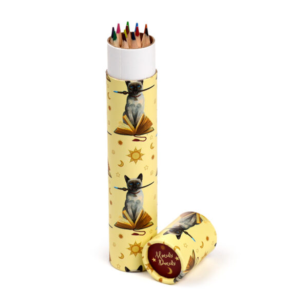 Large Colouring Pencil Tube - Lisa Parker Hocus Pocus Cat - Image 5