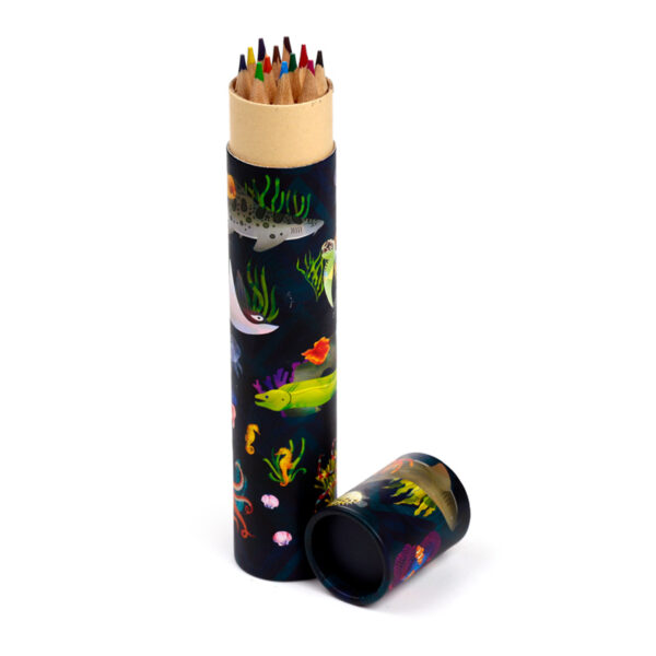 Large Colouring Pencil Tube - Marine Kingdom - Image 4