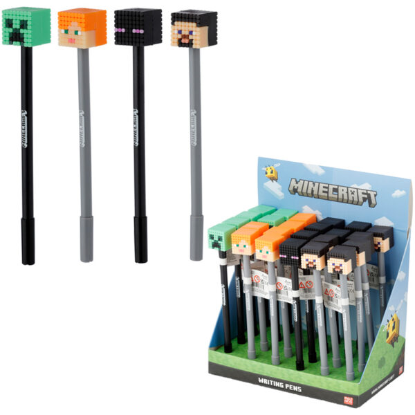 Fine Tip Pen with Silicone Topper - Minecraft (Pig/Bee/Zombie/Skeleton) - Image 12