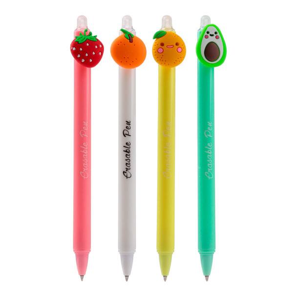 Erasable Pen with PVC Topper - Fruit - Image 2