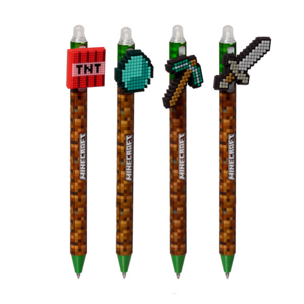 Erasable Pen with Silicone Topper - Minecraft Tools - Image 2