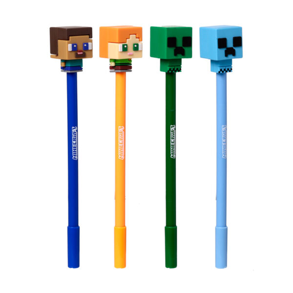 Erasable Pen with Silicone Topper - Minecraft Chibi Style - Image 2