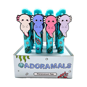 Multi Colour Pen (6 Colours) - Adoramals Maddie the Axolotl