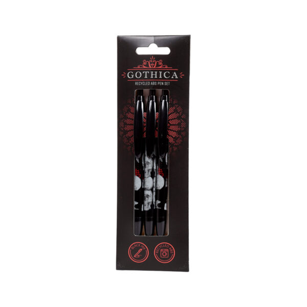 Recycled ABS 3 Piece Pen Set - Gothica - Image 8