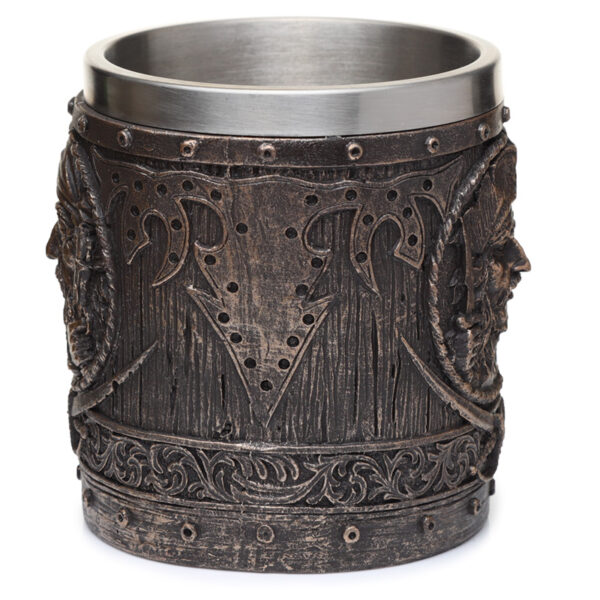 Decorative Tankard - Brushed Gold Wood Effect Pirate - Image 2