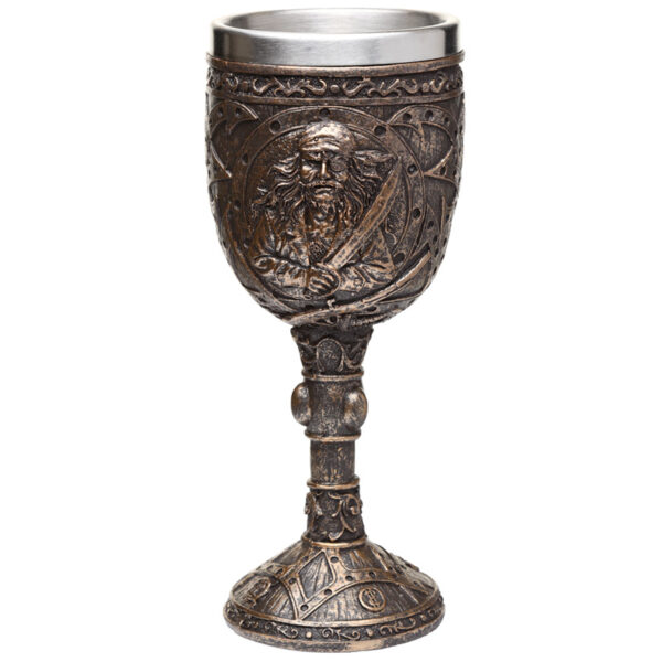 Decorative Goblet - Brushed Gold Wood Effect Pirate - Image 6