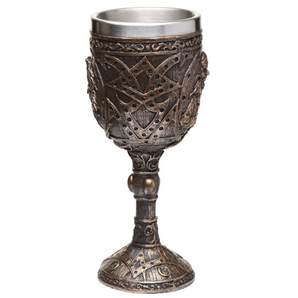 Decorative Goblet - Brushed Gold Wood Effect Pirate - Image 7