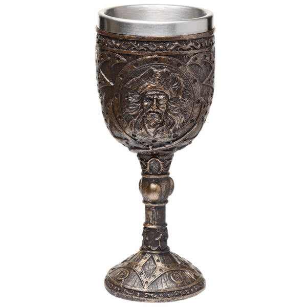 Decorative Goblet - Brushed Gold Wood Effect Pirate - Image 8