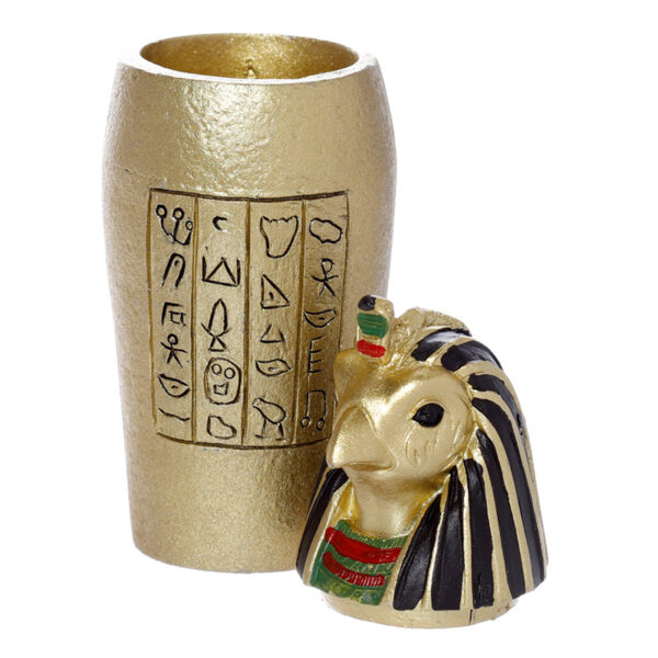 Decorative Gold Egyptian Canopic Jar Trinket Box - Image 2